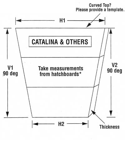 catalina companionway doors measuring chart